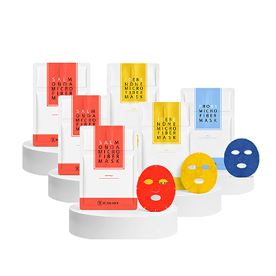 Kit Firmeza e Elasticidade Máscara Facial Coreana Be'Balance - 6 Unidades