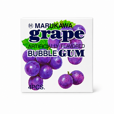 Chiclete Japonês Uva Marukawa Bubble Gum 5,4g
