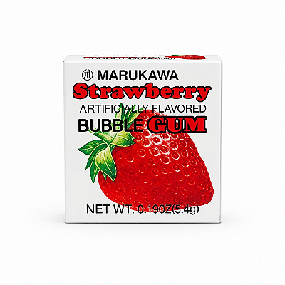 Chiclete Japonês Morango Marukawa Bubble Gum 5,4g