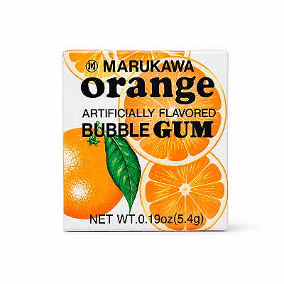 Chiclete Japonês Laranja Marukawa Bubble Gum 5,4g