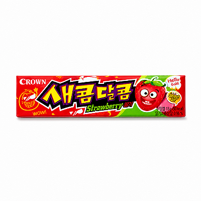 Bala Mastigável Coreana Morango Crown 29g
