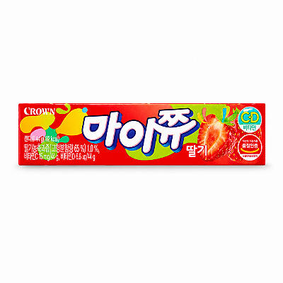 Bala Mastigável Coreana Sabor Morango Crown 44g