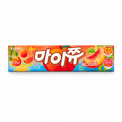 Bala Mastigável Coreana Sabor Pêssego Crown 44g