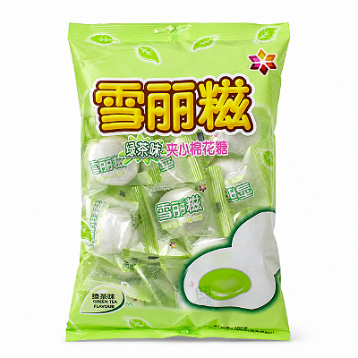 Marshmallow Recheado Sabor Chá Verde Matcha 100g Doce Importado