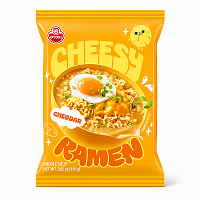 Lamen Coreano Cheesy Cheddar Ottogi 111g Macarrão Instantâneo