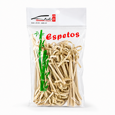 Espeto de Bambu 9cm com 50 Unidades para Petiscos e Canapés