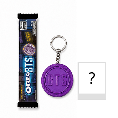 Kit Oreo BTS com Chaveiro 3D e Photocard Surpresa