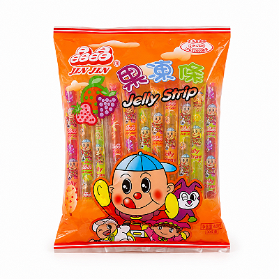 Gelatina em Tiras Frutas Mistas Jelly Strip Jin Jin 470g