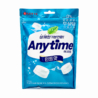 Bala Coreana Sem Açúcar Xylitol Mint Lotte Anytime 92g