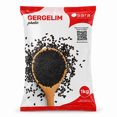 Gergelim Preto Osara 1kg para Sushi e Culinária Oriental