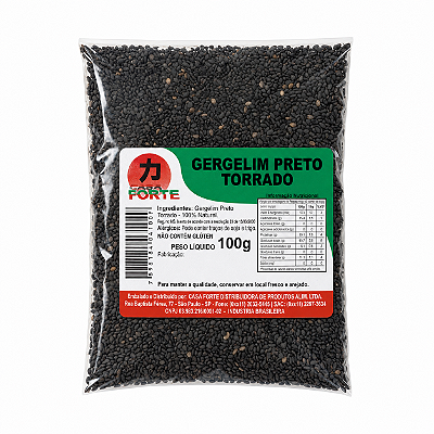 GERGELIM PRETO TORRADO 100G CASA FORTE
