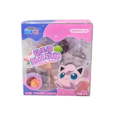 Bala Descascável Jigglypuff Pêssego e Uva com Probióticos 55g