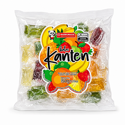 Bala de Alga Kanten Frutas Sortidas Satsumaya 150g