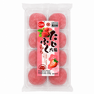 Mochi de Morango GW Bolinho de Arroz 220g