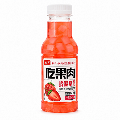 Bebida de Morango com Mel e Nata de Coco 450ml