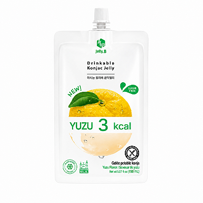 Refresco Suco Coreano com Gelatina Sabor Yuzu Jelly Drinkable Konjac 150ml