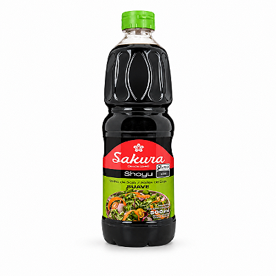 Molho Shoyu Suave Sakura 500ml 30% Menos Sódio
