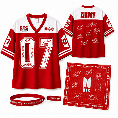 Kit Camiseta e Lenço BTS World Tour Arirang ARMY | Pré-venda