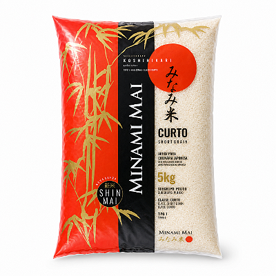 Arroz Azuma Minamimai Grão Curto 5kg para Sushi e Gohan