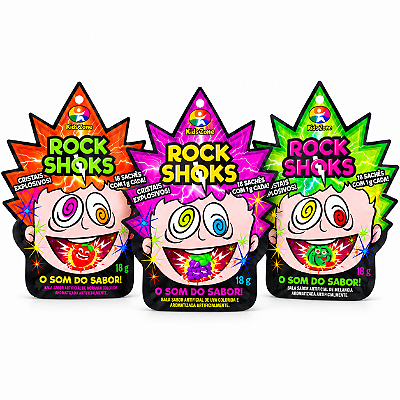 Bala Rock Shoks Explode na Boca Sabor Sortido 18g