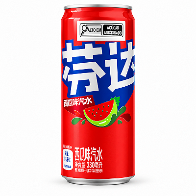 Refrigerante Fanta Sabor Melancia 330ml Importada da China