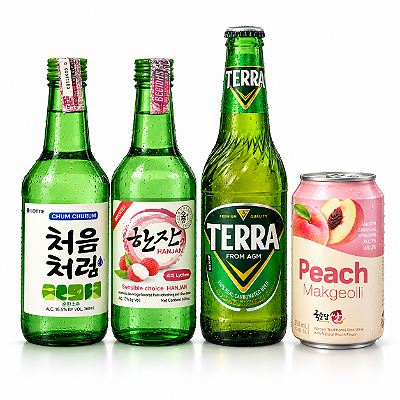 Kit 1 Bebidas Alcoólicas Coreanas Aniversário Lojas Kaito 4 Anos