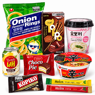 Kit 8 Dorameiro Mix de Produtos Coreanos Aniversário Lojas Kaito 4 Anos