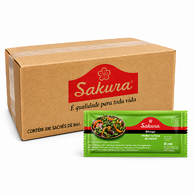 Sachê Shoyu Suave Sakura 8ml Caixa com 300 Unidades