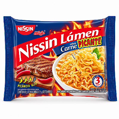 Nissin Lámen Sabor Carne Picante 85g
