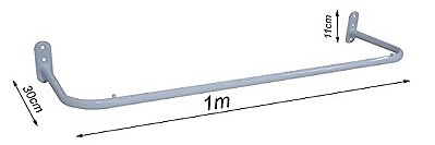 Arara De Parede 1,00m Branca