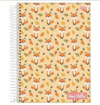 Caderno raposinha com 80 folhas