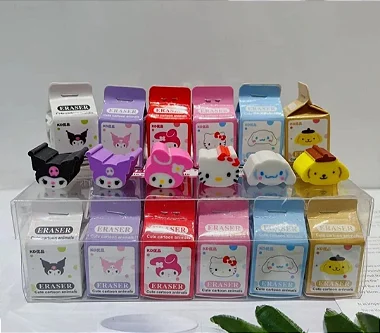 Borracha de corte Milk Sanrio personagens