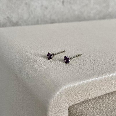 BRINCO RÓDIO BRANCO PONTO LUZ COLOUR LILÁS REDONDO PP