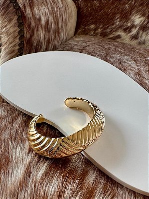 BRACELETE OURO TEXTURA RISK