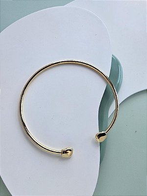 CHOKER OURO PONTEIRA ORGÂNICA MARTELADA