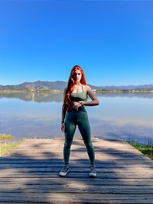 legging oldschool matcha green