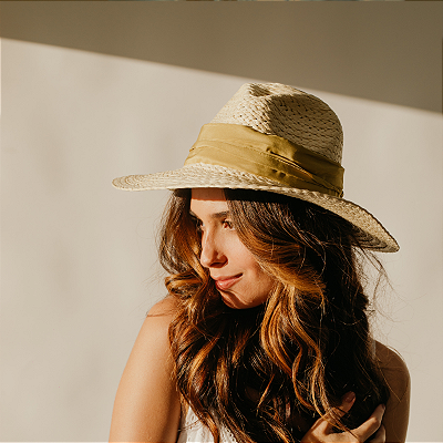 Chapéu Fedora Rústico Off White