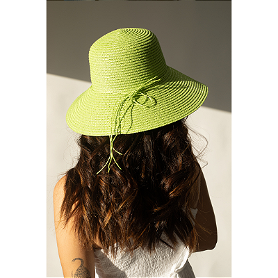 Chapéu Coco Mediterrâneo Verde Limão