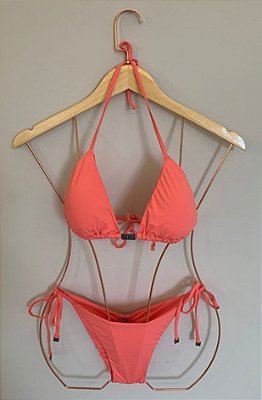 TANGA Biquini Laranja Ripple de Amarrar UVTRIBE