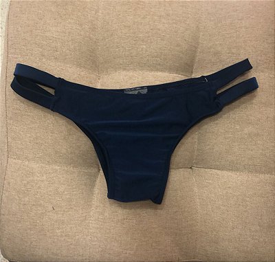 TANGA Biquini Preto de Elástico Duplo na Lateral UVTRIBE