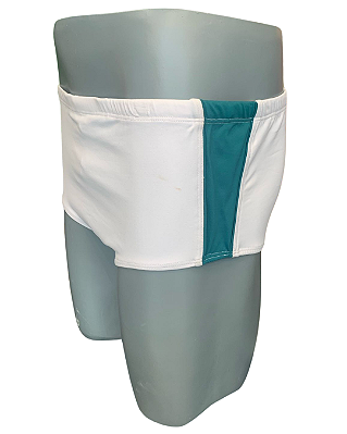 Sunga ARMY Branca Com Laterais e Frisos Verdes UVTRIBE