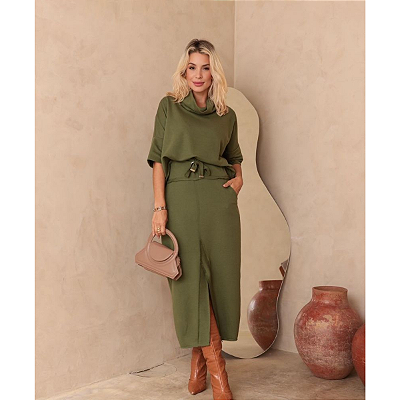 Saia em Moletom - Verde Bandeira