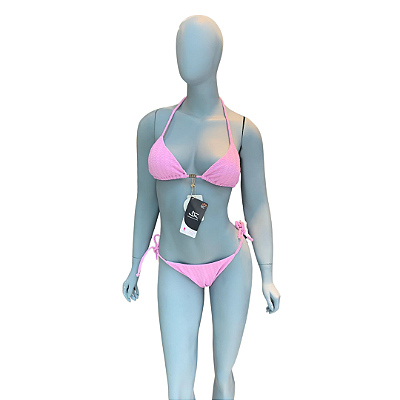 Top Cortininha com Bojo Removível e Forro Duplo de TEXTURA ROSA UVTRIBE