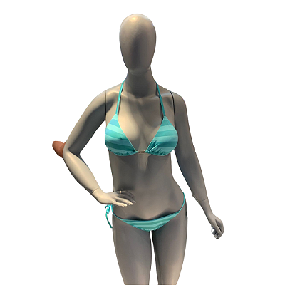 TANGA Cortininha de Amarrar Ripple com Listras AZUL E VERDE CLARO UVTRIBE