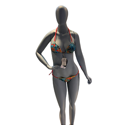 Top Cortininha com Bojo Removível e Forro Duplo Estampa COLORFUL FLOWERS UVTRIBE