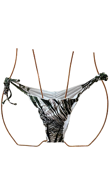 TANGA cortininha com fru fru estampa pameiras