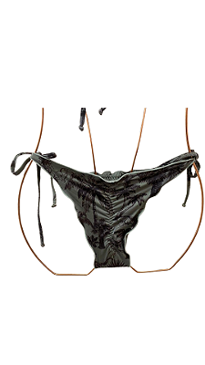TANGA cortininha com fru fru coqueiro verde UVTRIBE