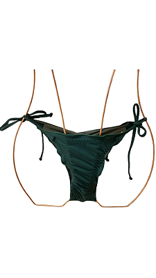 TANGA cortininha com fru fru verde UVTRIBE