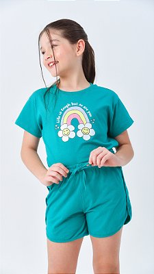 CONJUNTO CANDY TEEN - ARCO IRIS FLORZINHA