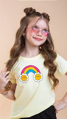 T-SHIRT ARCO IRIS FLOR